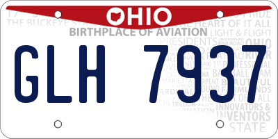 OH license plate GLH7937