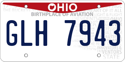 OH license plate GLH7943