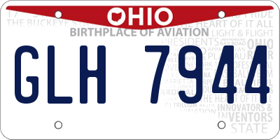 OH license plate GLH7944