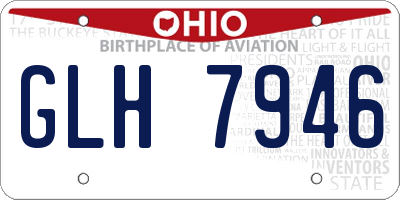 OH license plate GLH7946