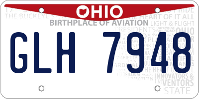 OH license plate GLH7948