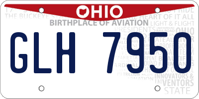 OH license plate GLH7950