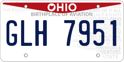OH license plate GLH7951