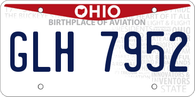 OH license plate GLH7952
