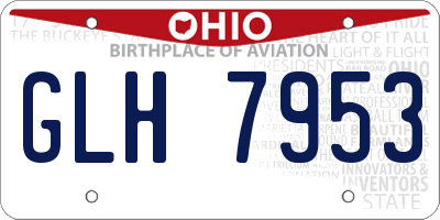 OH license plate GLH7953