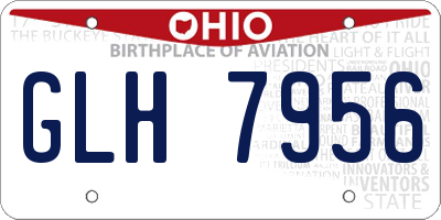 OH license plate GLH7956