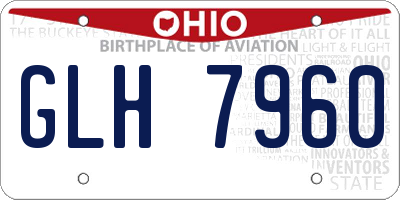 OH license plate GLH7960
