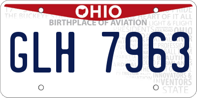 OH license plate GLH7963