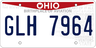 OH license plate GLH7964