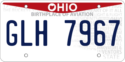 OH license plate GLH7967