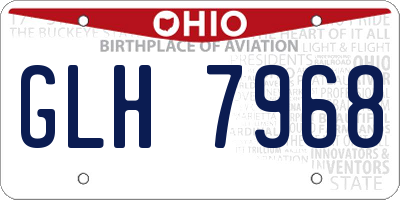 OH license plate GLH7968