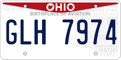 OH license plate GLH7974