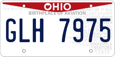 OH license plate GLH7975