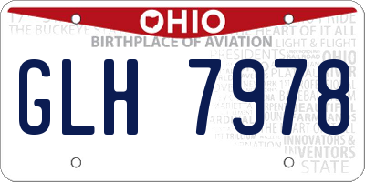 OH license plate GLH7978