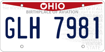 OH license plate GLH7981