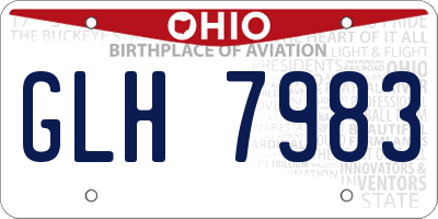 OH license plate GLH7983