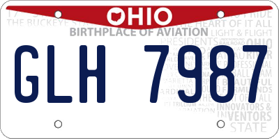 OH license plate GLH7987