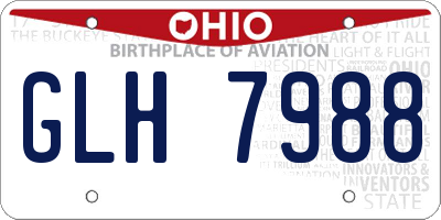 OH license plate GLH7988