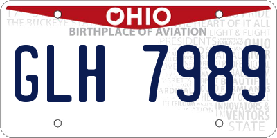 OH license plate GLH7989