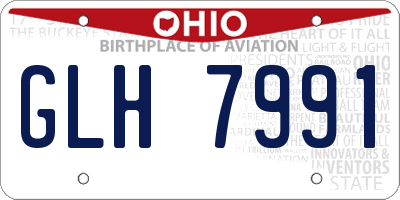 OH license plate GLH7991
