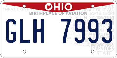 OH license plate GLH7993
