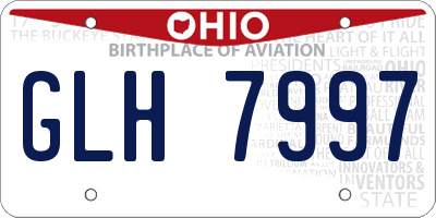 OH license plate GLH7997