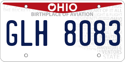 OH license plate GLH8083