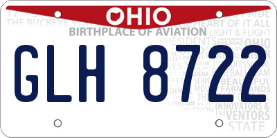 OH license plate GLH8722
