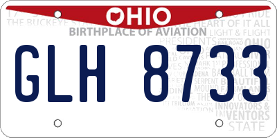 OH license plate GLH8733