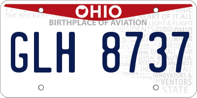 OH license plate GLH8737