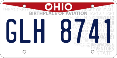 OH license plate GLH8741