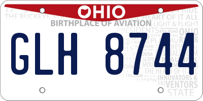 OH license plate GLH8744