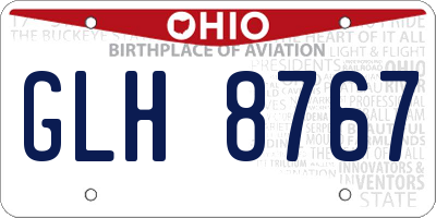 OH license plate GLH8767