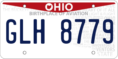 OH license plate GLH8779