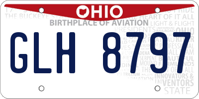 OH license plate GLH8797