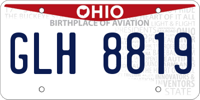 OH license plate GLH8819