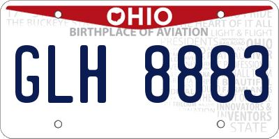 OH license plate GLH8883