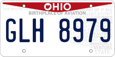 OH license plate GLH8979