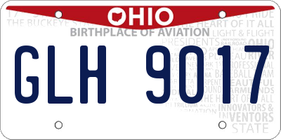 OH license plate GLH9017
