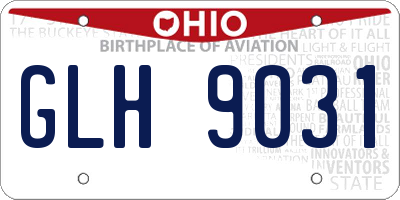OH license plate GLH9031