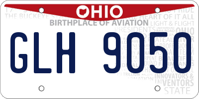 OH license plate GLH9050