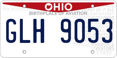 OH license plate GLH9053