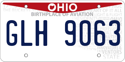 OH license plate GLH9063