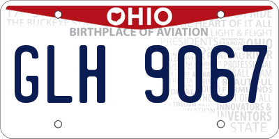 OH license plate GLH9067