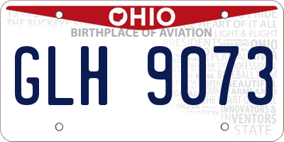 OH license plate GLH9073