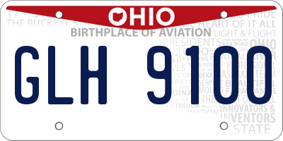 OH license plate GLH9100