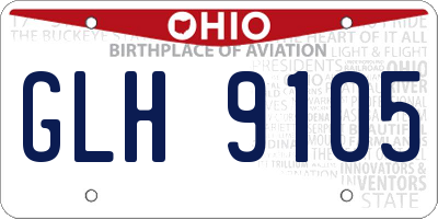OH license plate GLH9105