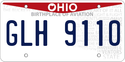 OH license plate GLH9110