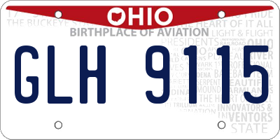 OH license plate GLH9115
