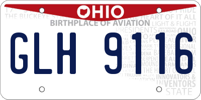 OH license plate GLH9116